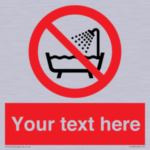 Custom Do not use this device in a bathtub shower or water-filled reservoir